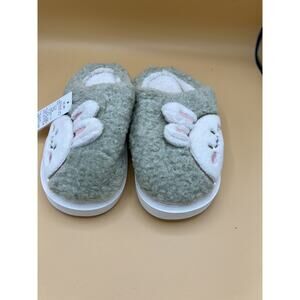 Womens Slippers GreenWith A White Bunny Women’s Size 8